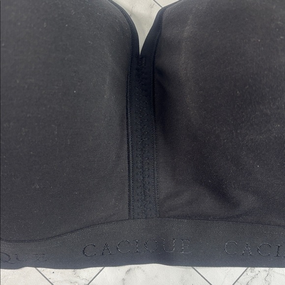 NWT Cacique Lane Bryant Womans T-Shirt Bra Black Lightly Lined NO WIRE 42G - Picture 2 of 11